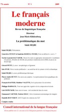 Le Français moderne n° 1 et 2 – 2009 De  CILF - CILF