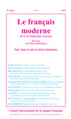 Le Français moderne n° 1 et 2 – 2010  - CILF