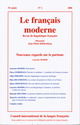 Le français moderne n° 1 et 2 - 2008  - CILF