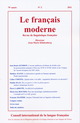 Le français moderne n° 1 et 2 - 2011  - CILF