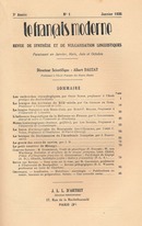 Le français moderne n° 1 - 1935  - CILF