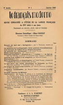 Le français moderne - 1940  - CILF
