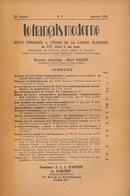 Le français moderne - 1954  - CILF