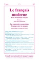 Le Français moderne n° 1 et 2 – 2007  - CILF