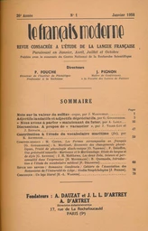 Le français moderne - 1958